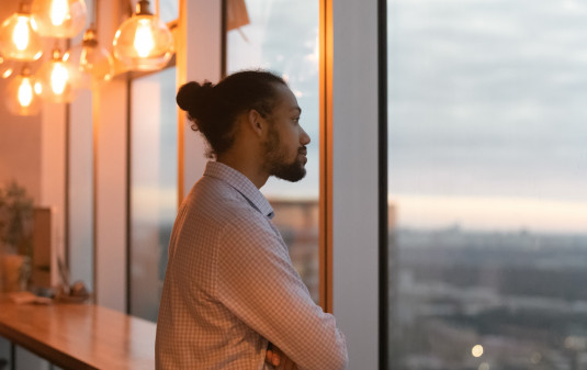 Looking out